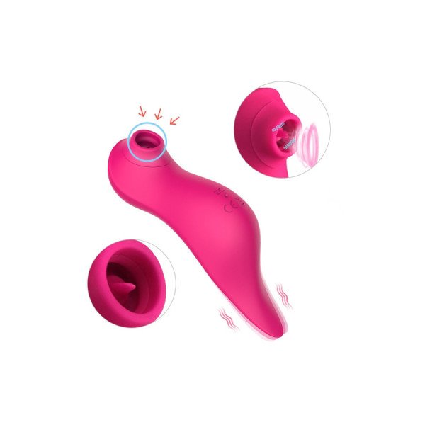 Le vibromasseur stimulateur Fuschia 3 en 1 